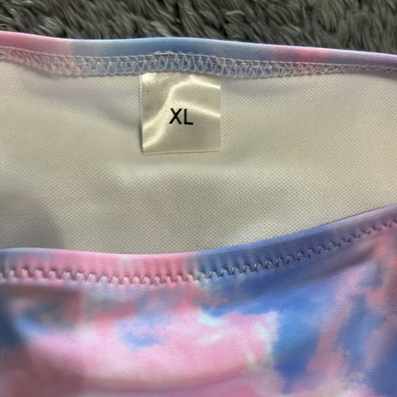 Brooklyn High Waist Slimming Design Bikini, Size XL, Tie Dye Cotton Candy - Picture 7 of 8